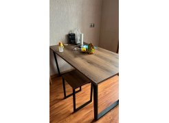 Стол Лота Лофт 140 25 мм черный матовый / бетон фото покупателя 272