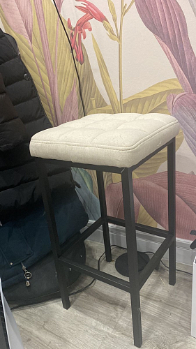 Барный стул Лофт микровелюр катания изумруд / черный матовый фото покупателя 82