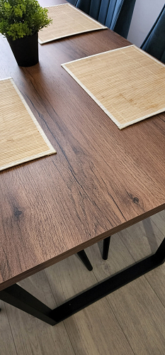 Стол Лота Лофт 140 25 мм черный матовый / бетон фото покупателя 434