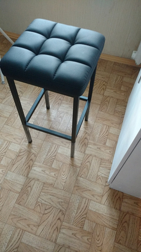 Барный стул Лофт микровелюр катания блэк / черный матовый фото покупателя 117