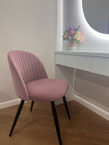 Стул на металлокаркасе Gabi 1 light blue / black / gold фото покупателя 14