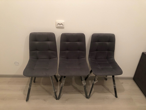 Стул на металлокаркасе Чилли светло-серый / черный фото покупателя 30