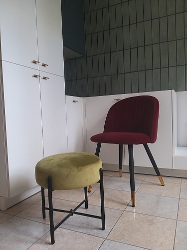 Стул на металлокаркасе Gabi 1 line light blue / black фото покупателя 99