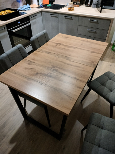 Деревянный стол Лота Лофт 120х75 белый матовый / дуб крафт золотой фото покупателя 107