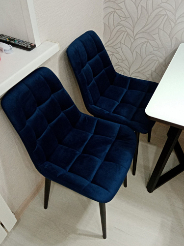 Стул на металлокаркасе Челси коричневый велюр (california 238) / белый фото покупателя 205