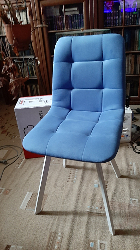 Стул на металлокаркасе Чилли К темно-серый (velutto 32) / черный фото покупателя 58