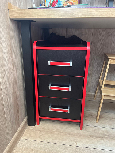 Тумба Ханна черная / красная  - Уцененный экземпляр фото покупателя 84