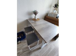 Деревянный стол Барон О 200 х 90 черная пленка шагрень / белый фото покупателя 43