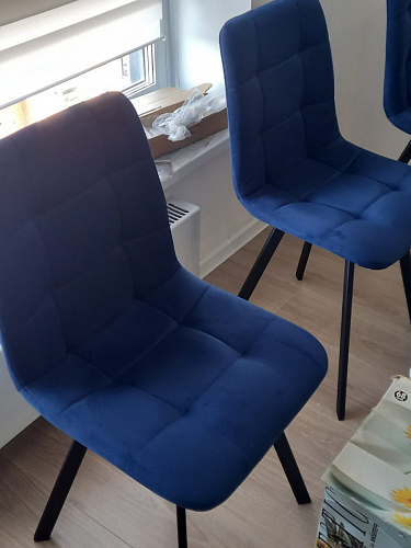 Стул на металлокаркасе Чилли К черный / зеленый фото покупателя 241