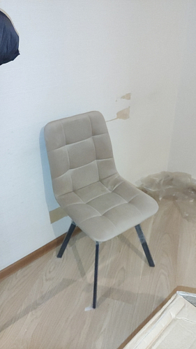 Стул на металлокаркасе Чилли синяя ткань / белый фото покупателя 1136