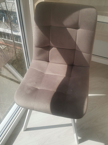 Стул на металлокаркасе Чилли бежевый / белый каркас фото покупателя 1539