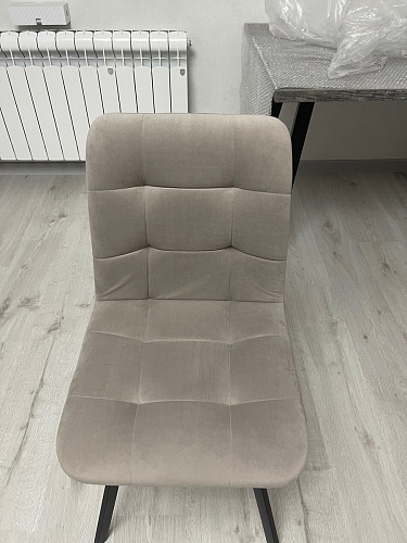 Стул на металлокаркасе Чилли серый велюр / черный фото покупателя 433