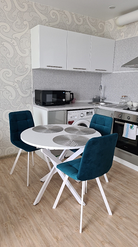 Стул на металлокаркасе Чилли синяя ткань / белый фото покупателя 191