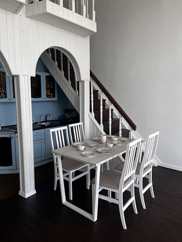 Деревянный стол Лота Лофт 140х80 черный матовый / бетон светлый фото покупателя 816