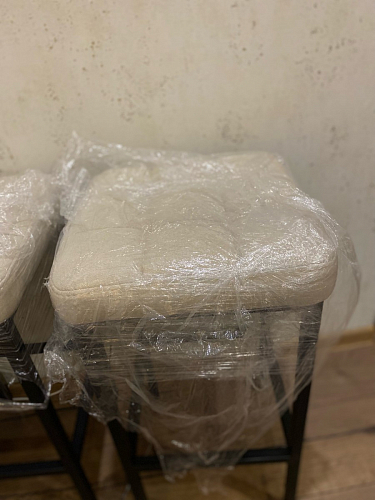 Барный стул Лофт ткань канди грей / черный матовый фото покупателя 137