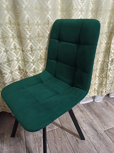 Стул на металлокаркасе Чилли черный / зеленый фото покупателя 1102