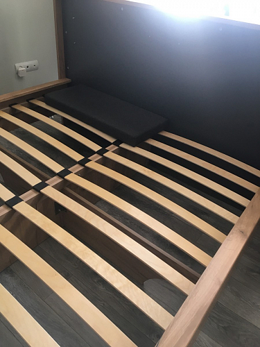 Двуспальная кровать Клауд 160х200 парящая дуб крафт золотой / антрацит фото покупателя 22