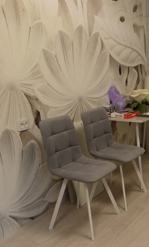 Стул на металлокаркасе Чилли темно-серый / черный каркас фото покупателя 694