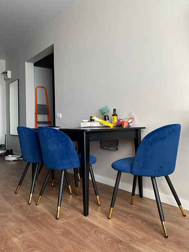 Стул на металлокаркасе Gabi 1 dark gray / black фото покупателя 758