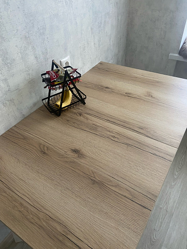 Стол раскладной Колон Лофт 120 32 мм дуб галифакс табако / черный матовый фото покупателя 39