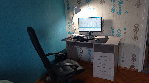 Стол письменный Бриз МДФ волна лайм / ясень светлый фото покупателя 216