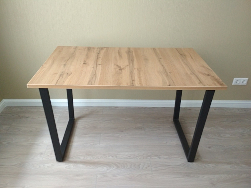 Деревянный стол Лота Лофт 120х75 белый матовый / дуб крафт золотой фото покупателя 683