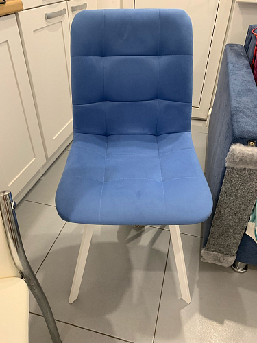 Стул на металлокаркасе Чилли синий / белый фото покупателя 1405