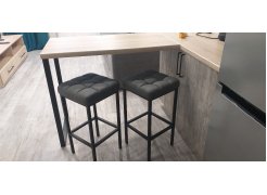 Барный стул Лофт кож.зам. черный / черный матовый фото покупателя 317