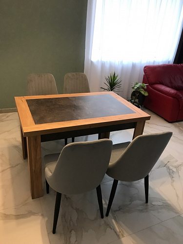 Стул на металлокаркасе Kora beige / black фото покупателя 134