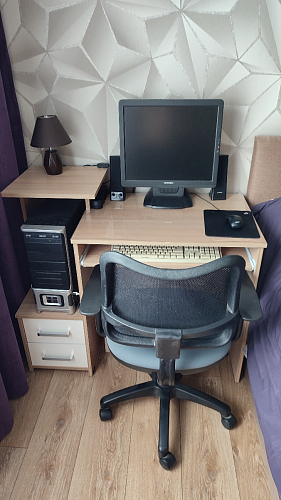 Компьютерный стол Джаз-24 правый дуб сонома фото покупателя 106