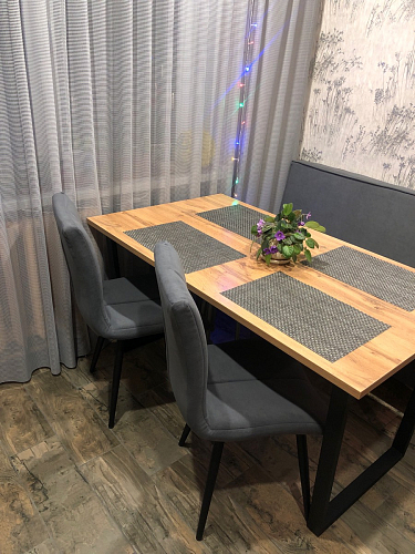 Стол раскладной Лота Лофт 120 25 мм юта / черный матовый фото покупателя 493