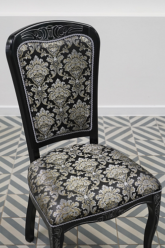 Стул Клето патина серебро / черный из шоурума 1