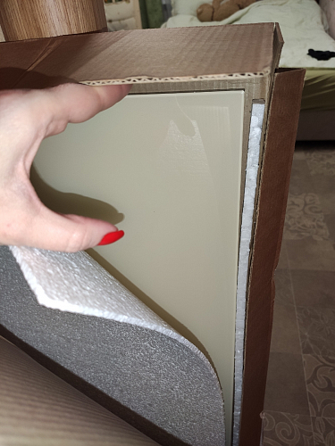 Стеклянный стол Раймунд бежевый / венге фото покупателя 2