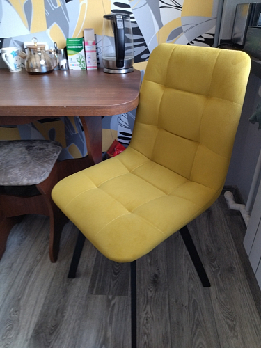 Стул на металлокаркасе Чилли синяя ткань / белый фото покупателя 1442