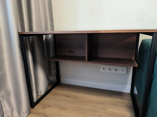 Письменный стол Клер Лофт дуб делано темный / черный матовый фото покупателя 38