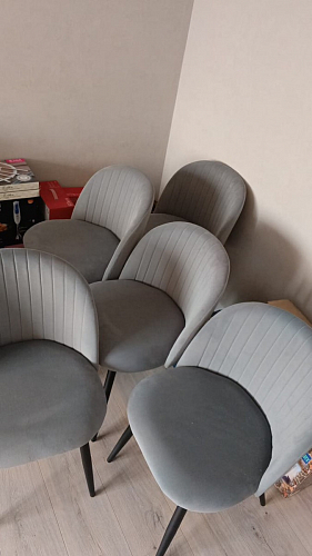 Стул на металлокаркасе Gabi gray / black фото покупателя 88