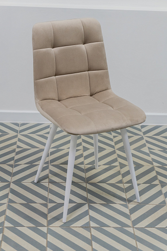 Стул на металлокаркасе Чилли К темно-серый (velutto 32) / черный из шоурума 5