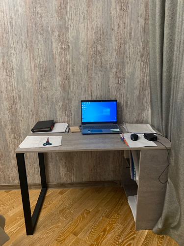 Письменный стол Битти Лофт 116х60х75 креатель / черный матовый фото покупателя 20