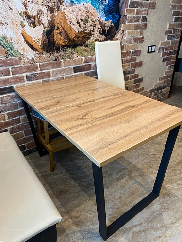 Деревянный стол Лота Лофт 120x75 дуб крафт табачный / черный матовый фото покупателя 913