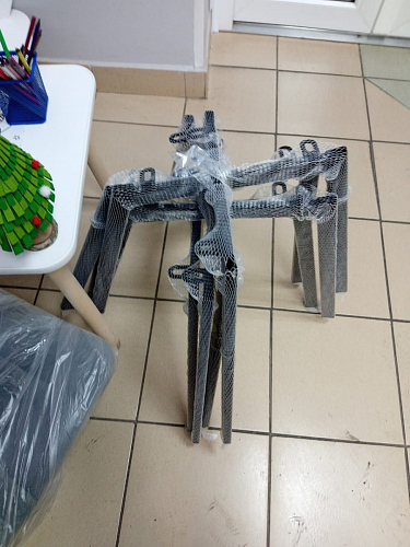 Стул на металлокаркасе Чилли К светло-серый велюр / черный каркас фото покупателя 507