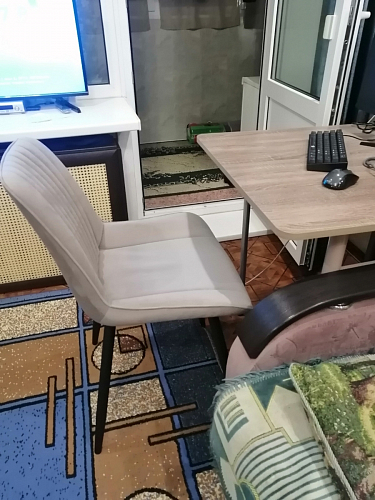 Стул на металлокаркасе Седа К кирпичный / черный фото покупателя 146