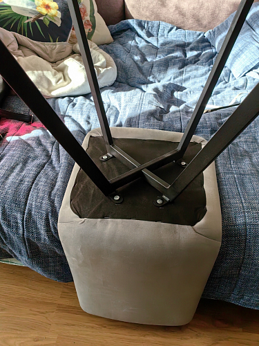 Стул на металлокаркасе Чилли темно-серый / черный каркас фото покупателя 433