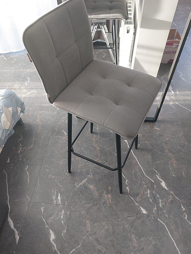 Полубарный стул Bari/Бари серый велюр фото покупателя 29