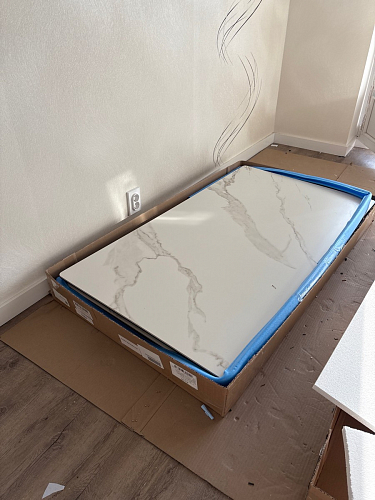 Керамический стол Вилли 140(200)х80 carmen light grey / черный фото покупателя 25