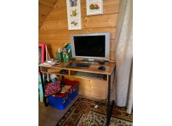 Письменный стол Леон Лофт дуб делано темный / черный матовый фото покупателя 12