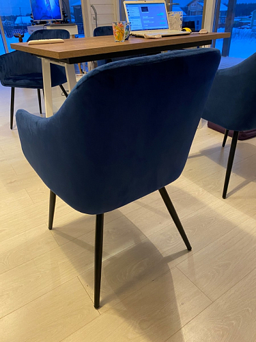 Стул на металлокаркасе Slam dark blue фото покупателя 30