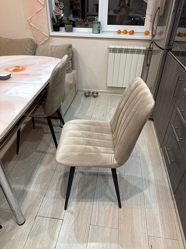 Стул на металлокаркасе Дани темно-серый (zd 995) / черный фото покупателя 32