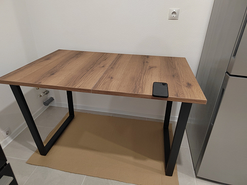 Деревянный стол Лота Лофт 140х80 черный матовый / бетон светлый фото покупателя 901