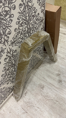 Стол на тумбе Бугун белый / золото фото покупателя 4