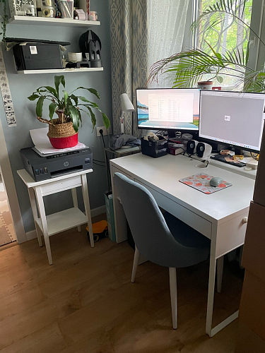 Стул на металлокаркасе Kora light blue / white фото покупателя 104